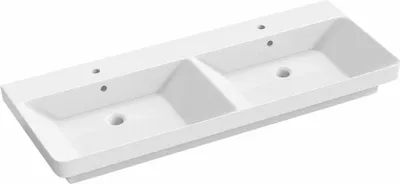 Immagine prodotto di THALIE 120 Lavabo doppio in Vetroceramica 120x46cm, bianco