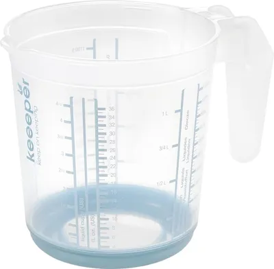 Produktbild von keeeper 1049168015500 keeeper dzbanek z miarką "massimo", 1,0 l, biały / nordycko-niebieski