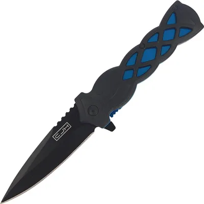 Immagine prodotto di Coltello Herbertz Solingen CJH, nero/blu, con manico in ABS nero