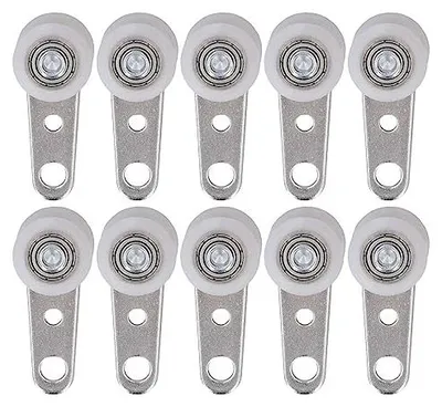 Produktbild von Trolley-Montage - Rostfreie Gleitschiene mit 2 Nylon-Rollen - 44 mm Länge