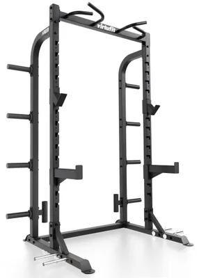 Obrázek produktu pro Stojan na činky, poloviční stojan - 15 nastavení výšky - nosnost 350 kg - ocel - pro domácí posilovnu