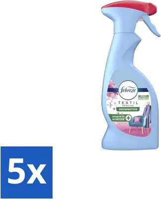 Produktbild von Febreze Textilspray – Rosa Nelken – 375 ml - Vorteilspack - 5 Stücke