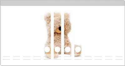 Produktbild von Wallario Ordnerrücken Sticker, selbstklebend für schmale Ordner, 12 Stück, Motiv Süßer Teddybär