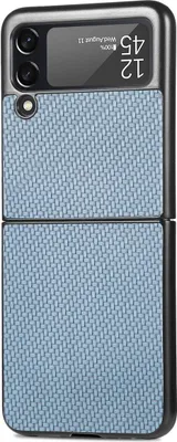 Produktbild von König Design Hülle kompatibel mit Samsung Galaxy Z Flip4 5G Kunststoff Soft Handyhülle - Handy Case Blau