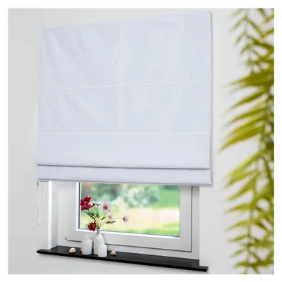 Produktbild von Raffvorhang Raffrollo Raffgardine Fenstervorhang | Verdunkelung | Weiß | 60 x 170 cm