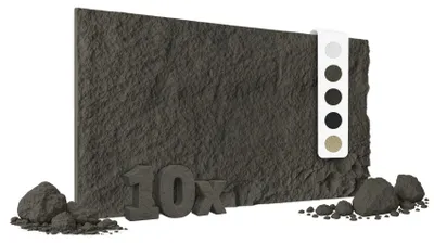 Produktbild von HEXIM Steinoptik Felsen Platten 10 Stück 120x60cm PolyurethanWandverkleidung 7,3 m² 3D Paneele Bruchstein Stone Nachbildung Wandpaneele Wanddeko Steinplatte Felswand Wohnzimmer Innenwand grau (A002-04 Grey)