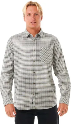 Image de Rip Curl Classic Surf Checked Langarmhemd Grau S Mann Grau S