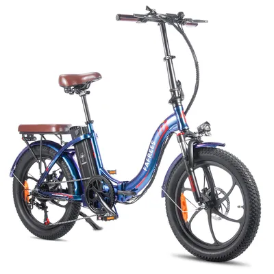 Produktbild von E-bike klapprad 20 zoll Akku 36 V 20 Ah 720 Wh Rostfreie Aluminiumlegierung Wasserdicht IPX5 bis zu 120 - 150 km Pedelec 7 Gang, Blau
