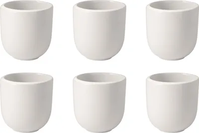 Produktbild von Villeroy & Boch NewMoon 6er Set Kaffeebecher (ohne Henkel) 390 ml weiß Porzellan