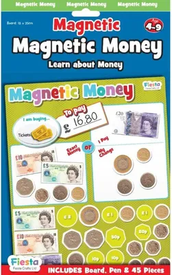 Produktbild von Fiesta Crafts magnetisches Lernspiel Geld für Kinder Rechnen lernen