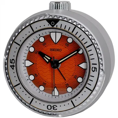 Produktbild von Wecker Seiko Silber-Orange, analog, Quarz, Modellnummer: 123456