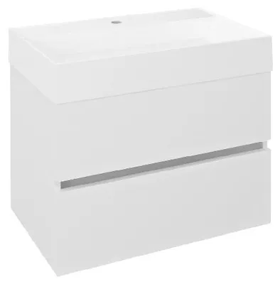 Immagine prodotto di Sapho Odetta - Mobile lavabo, 670x500x435 mm, 2 cassetti, bianco lucido DT070-3030