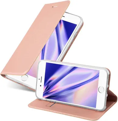 Produktbild von Cadorabo Handyhülle für Apple iPhone 7 / 7S / 8 / SE 2020 Schutz Hülle in Rosa Cover Etui Book Case Booklet