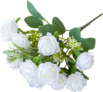 Produktbild von Künstlicher Rosenblütenzweig mit Stiel, realistisch, wiederverwendbar, für Hochzeiten, Partys, Brautstrauß, Blumenarrangement, Kunstblume, Dekoration für drinnen und draußen, Foto-Requisiten