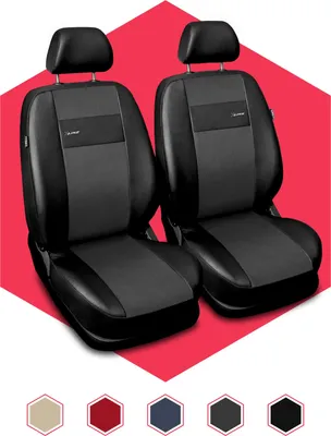 Produktbild von Autositzbezüge Universal Schonbezüge Sitzauflage PKW 1+1 Vorne Kunstleder Grau