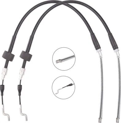 Produktbild von RIDEX Handbremsseil Seilzug Feststellbremse für VW Transporter IV Bus (70B, 70C, 7DB, 7DK, 70J, 70K, 7DC, 7DJ) Hinten 124C1168