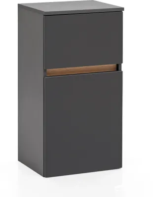 Produktbild von Waschbeckenunterschrank >Villach< (B/H/T: 40x79x35 cm) in matt grau aus MDF