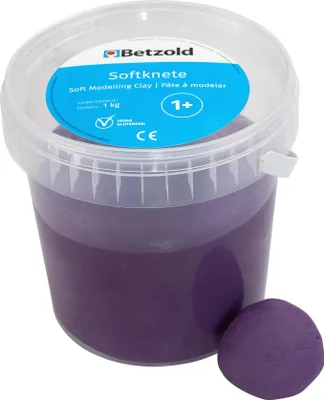 Produktbild von Betzold Soft-Knete im Eimer, 1 kg, Softknete für Kreativität, Farbe: lila