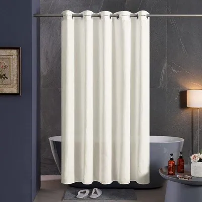 Produktbild von Famanu Duschvorhang Anti-Schimmel Polyester Wasserabweisend Beige 90x180 cm
