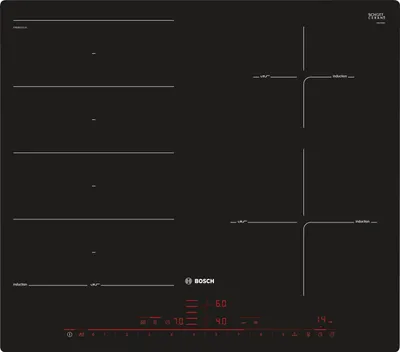 Immagine prodotto di Piano cottura Bosch Serie 8 PXE601DC1E nero da incasso a induzione con zone 4 zona(e)