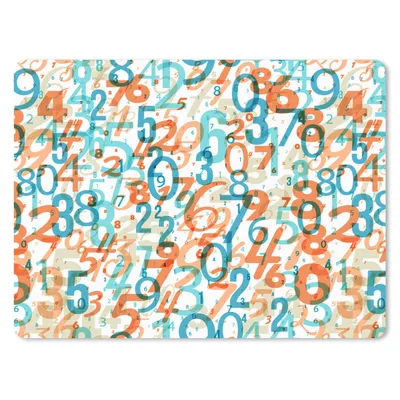 Produktbild von MuchoWow® Mauspad Mousepad Zahlen - Figuren - Muster 23x19 cm - Mousepads - Maus Mat - Pad - Mausunterlage - Schreibtischunterlage - Mauspad