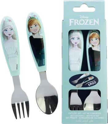 Immagine prodotto di Set di posate ergo in metallo Disney Ice Queen Snowy Tale, 2 pezzi