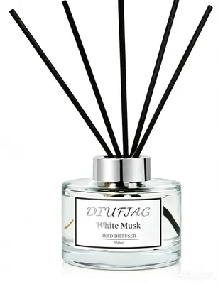 Immagine prodotto di Diffusore di fragranze da 150 ml, con 8 bacchette profumate e profumo di muschio bianco