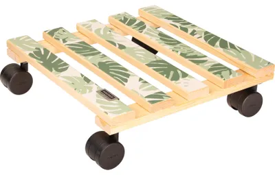 Immagine prodotto di WAGNER Pflanzenroller YOUR STYLE, 29 x 29 x 8 cm, per uso interno, in legno massello, decorato, capacità di carico da 100 kg a 200 kg - 20064501