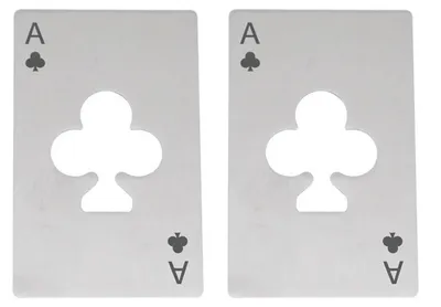 Produktbild von 2/3 Stück Pokerkarten-Flaschenöffner, robuster Edelstahl-Spaten, manuelles Bierflaschen- und Dosenöffner-Werkzeug, Küchenhelfer, Geschenk für Senioren mit Arthritis, Koch, B