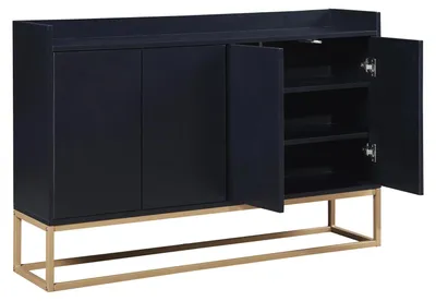 Zdjęcie produktu dla Komoda, nowoczesny design, regulowane półki, kolor czarny