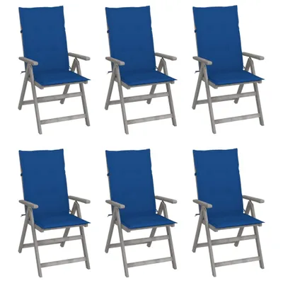 Produktbild von Möbel Hochlehner Verstellbar 6 Stk. mit Auflagen Massivholz Akazie - Gartenstühle 3065327