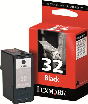 Produktbild von Lexmark No.32 Black Print Cartridge, Schwarz, Tintenstrahl, 1 Cartridge, 70 x 38 x 98 mm, 4032 Stück(e), 233 kg
