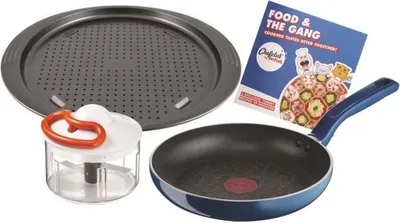 Produktbild von Tefal G805S304 - Chefclub Koekenpan 24 Cm + Hakmolen + Pizzaplaat