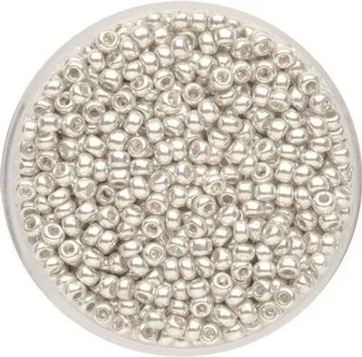 Produktbild von Rocailles metallic silber 2,6 mm 17 g