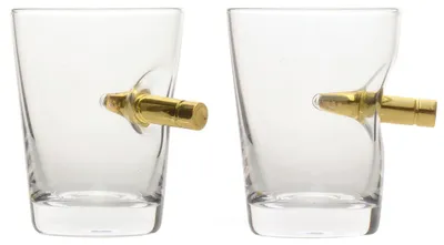 2er-Set Crystal Shot Gläser 60ml mit Kugel-Motiv
