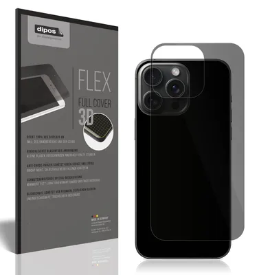 Produktbild von Full Cover Privacy Blickschutzfolie für Apple iPhone 15 Pro Max Rückseite Folie Anti-Shock