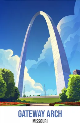 Produktbild von Plakat 70x100cm Gateway Arch