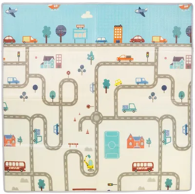 Productafbeelding van Chipolino baby speelmat, 174 x 194 cm, opvouwbaar, zacht, duurzaam, afwasbaar, grijs