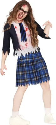 Immagine prodotto di Zombie Nightmare Costume di Halloween fantasia dark school, taglia: 14 - 16 anni Colore: blu