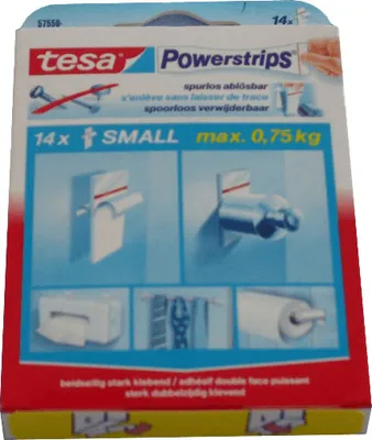 Produktbild von tesa Powerstrips SMALL Haltekraft: max. 1,0 kg 14 Stück