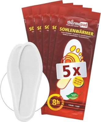 Produktbild von Fußwärmer XXL – 5 Paar Wärmepads für 8 Stunden angenehme Wärme – ideal für Wintersport und kalte Tage