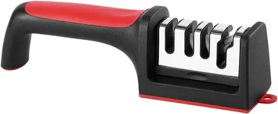 Productafbeelding van 4-in-1 messenslijper met hardmetaal en keramische staven voor messen en scharen