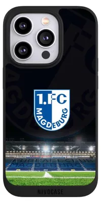 Produktbild von NIVOCASE Handyhülle für Apple iPhone 14 Pro  Hülle NIVOpure Case Schwarz Stadion 1. FC Magdeburg 1. FCM