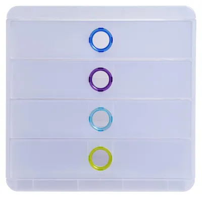 Obrázok produktu pre Exacompta Chromaline zásuvkový box 4 zásuvky POP-BOX na dokumenty A4+