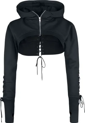 Imagen del producto de Chaqueta con capucha "Chemical" para mujer, color ébano, modelo bolero, talla L