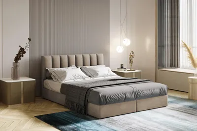 Produktbild von TRADA City Boxspringbett 160 x 200 mit Bettkasten und Topper Beige
