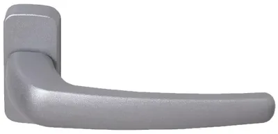 Image de Paire de béquille Siluete à ressort carré 8mm sur rosace argent RAL 9006 - SOFI - 5113300126