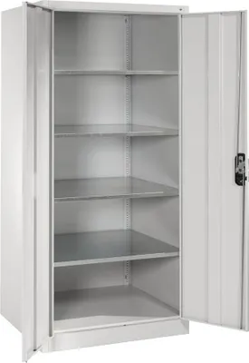 Produktbild von CP Stahlschrank 8924-00 S10164 lichtgrau 4 Fachböden 93,0 x 80,0 x 195,0 cm, aufgebaut, 1 St.