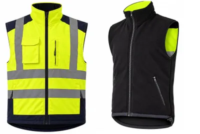 Produktbild von Profi Arbeitsweste LAHTI PRO L41313 Gr. 2XL Doppelseitige Warnweste Winterweste Herrenweste NEON GELB Bodywarmer Warmweste Herren Warm Weste