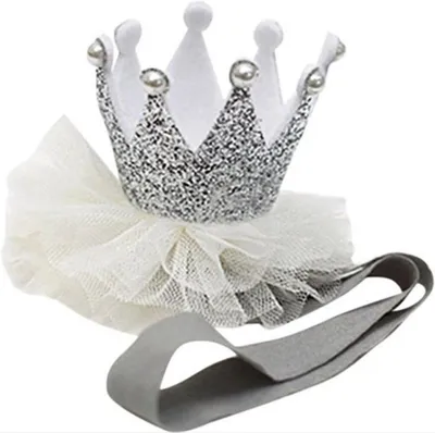 Image de CHPN - Bandeau pour cheveux - Couronne pour cheveux - Couronne - Argent - Fille - Accessoire pour cheveux - Couronne - Anniversaire - Cadeau - Accessoire pour cheveux - Accessoires